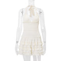 Coco Rufflr Halter Mini Dress