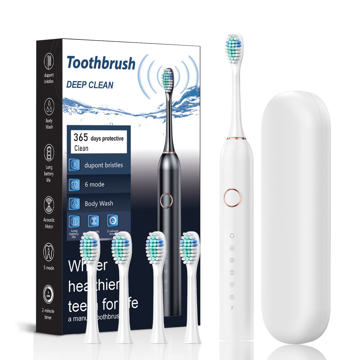 Home soft-bristle smart sonic toothbrush
