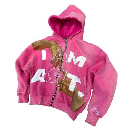 Colorful Letter Print Hooded Sweatshirts