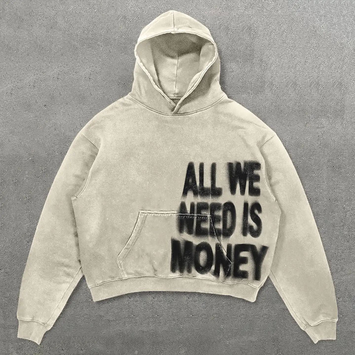 Noctra Stencil Print Hoodie