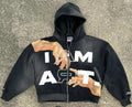 Colorful Letter Print Hooded Sweatshirts