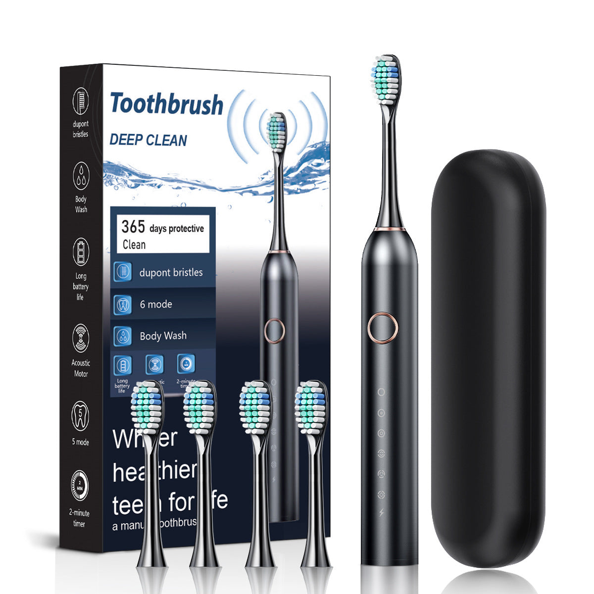 Home soft-bristle smart sonic toothbrush