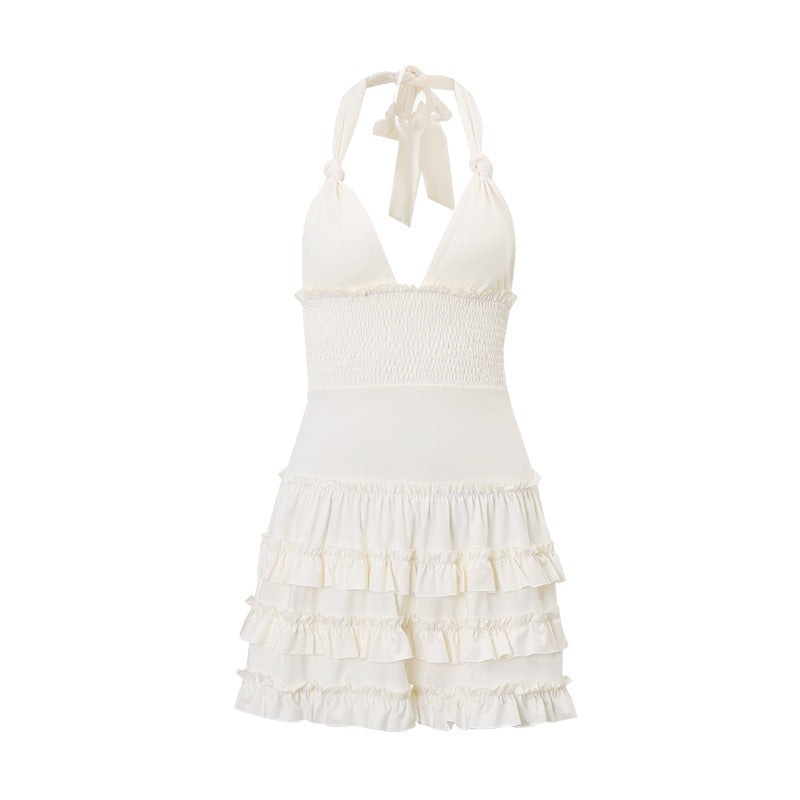 Coco Rufflr Halter Mini Dress