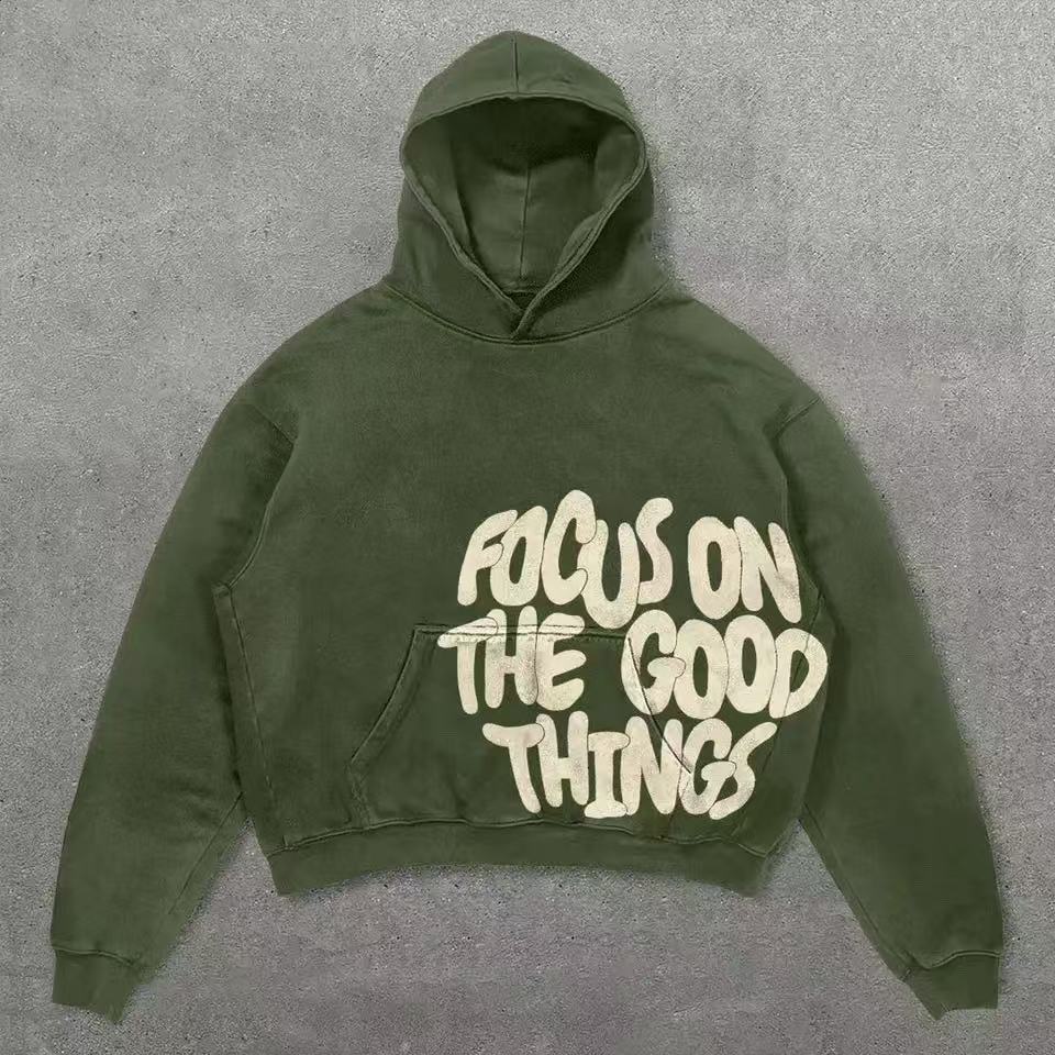 Noctra Stencil Print Hoodie